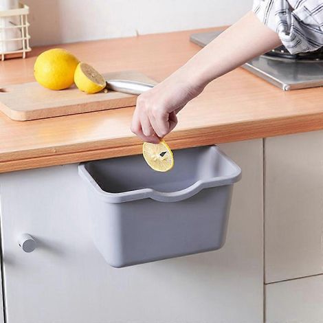 Corbeille à compost suspendue, petite poubelle murale pour cuisine (1/4)