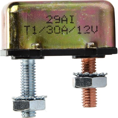 Coupe-circuit automatique réarmable universel pour auto et bateau 12/24V avec couvercle métallique 30A (1/5)