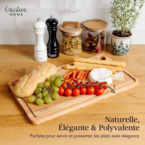 Planche à découper bois 42x24.5x1.5 cm usage quotidien (1/4)