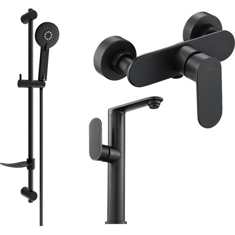 Mexen Milo DF40 Duschset, schwarz - 713154DF40-70 (1/4)