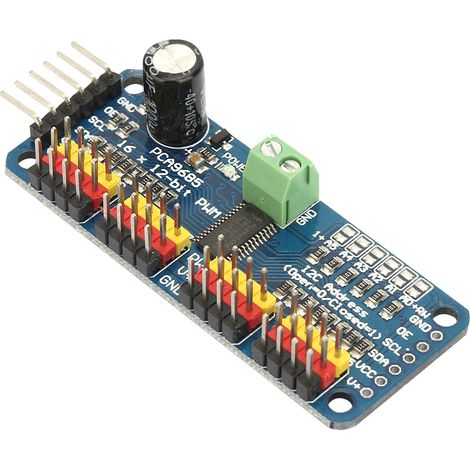 PCA9685 16-Kanal 12-Bit PWM Servo Shield Motortreiber I2C-Modul 401000Hz 5V (1/5)