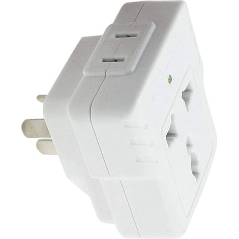 Adaptateur de réseau 3 broches AU-Stecker et US-UK, 10A / 250VAC (725f3fffd4f7a31f864f203c3ef38c68)