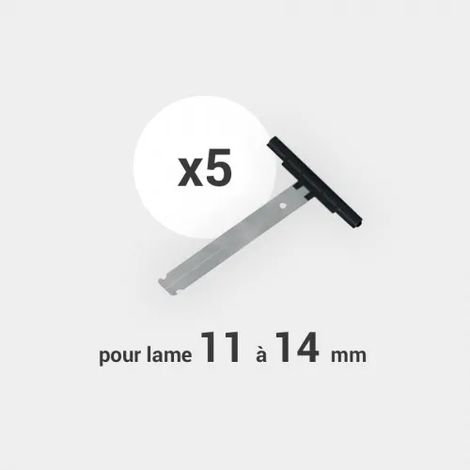 Lot de 5 attaches de tablier de volet roulant pour lame PVC ou ALU de 11 à 14 mm pour axe ZF54