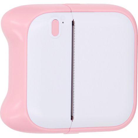 Mini-Taschendrucker mit 5 Papierrollen, Bluetooth-Drucker, Thermodrucker für Etiketten, Fotos, Notizbücher, rosa. (1/5)