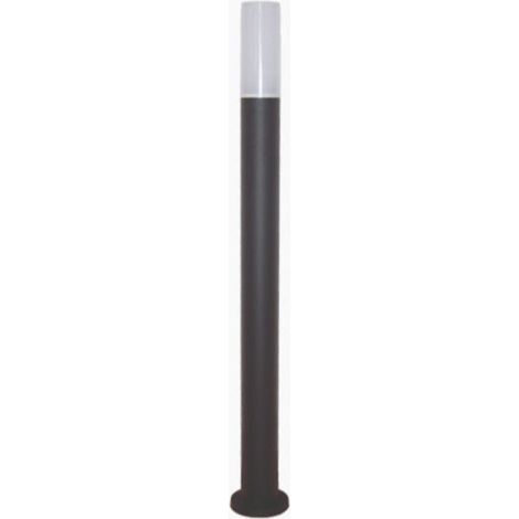 Silamp – Borne d'extérieur LED 1m IP65 220V – Compatible ampoule E27 – Diffuseur opaque pour lumière uniforme – Alliage d'acier noir (1/5)