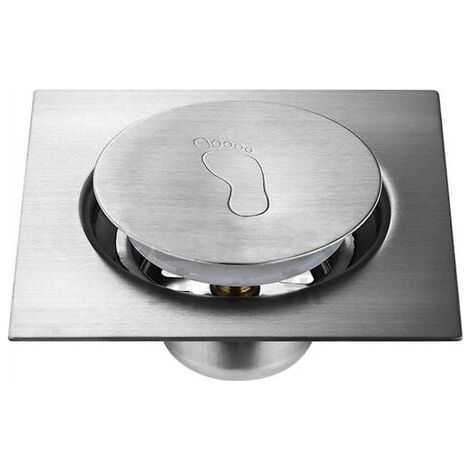 Bouchon de filtre de Drainage de baignoire en acier résistant aux odeurs, Drain de sol escamotable (15cm x 15cm) (1/3)