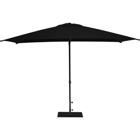 Ombrellone da Giardino 3x2 m Palo Ø38 mm in Alluminio Tessuto Olefin Trend Nero (1/5)