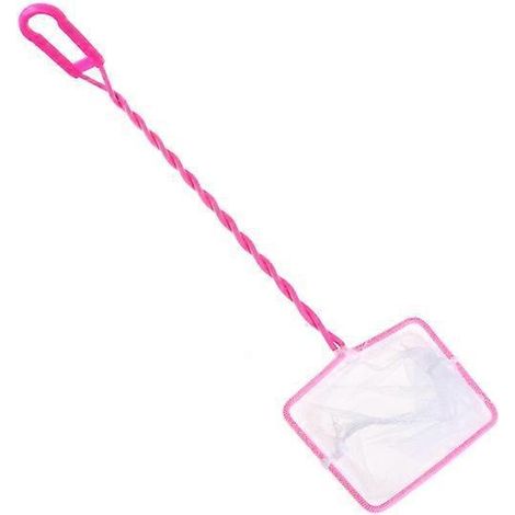 Épuisette de pêche pour aquarium, maille fine, 4, 5, 6, 8 et 10 pouces, poignée confortable, rose - 4 pouces (1/5)