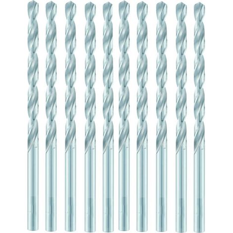 10 Forets Hélicoïdaux HSS Série Longue DIN 340 RN - Aciers 118° D. 3.2 x Lt. 106 x Lu. 69 x Q. 3.2 mm x Z2 - Diamwood