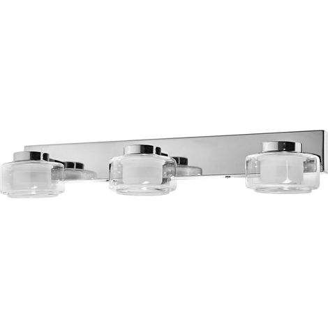 OSRAM Applique et plafonnier LED ORBIS Flame chrome 16,5W, 1050lm, 3000/4000K, temp. réglable par interr. mural (blanc froid/chaud), protection IP44 contre les corps étrangers et les projections d’eau (1/4)