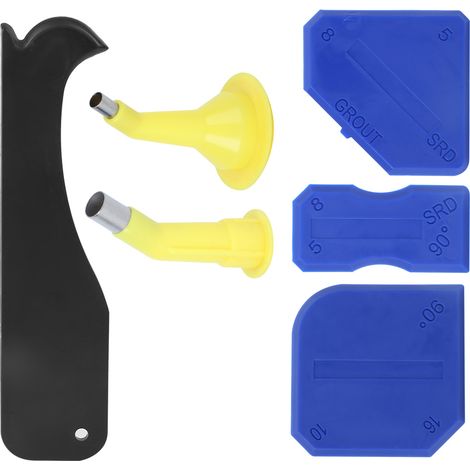 Kit de 6 outils de finition pour mastic silicone : spatule, grattoir et dissolvant. (1/5)