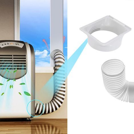 Anschluss für tragbare Klimaanlagen-Abluftschlauch, 5,9-Zoll-Fensteradapter, Anschluss für Klimaanlagen-Abluftschlauch, Abluftschlauchadapter, Klimaanlagenzubehör (1/5)
