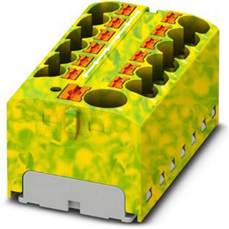 Bloc de distribution Phoenix Contact 13 voies, section de fils 24 10 AWG, 32A, 450 V ( Prix pour Paquet de 8 ) (1/3)
