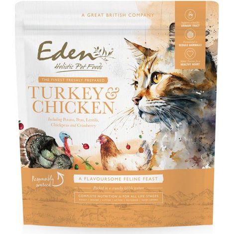EDEN Dinde et Poulet - croquettes pour chat - 1,5 kg (1/5)