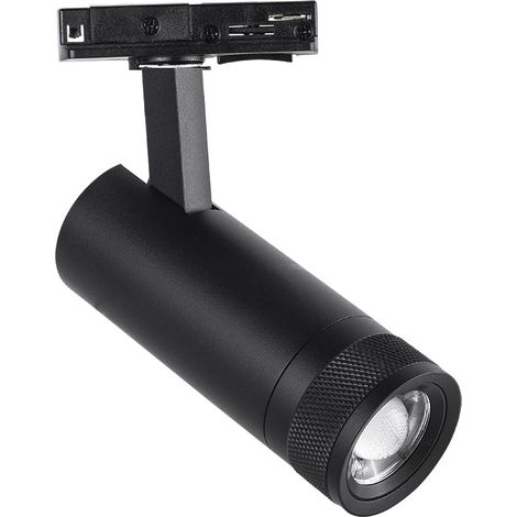 Spot LED sur Rail Noir Angle Ajustable Monophasé 30W 15-60° CCT TRIAC Dimmable - 3000K/4000K/6000K - SILAMP (1/2)
