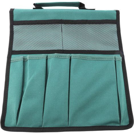Tabouret de jardin pliable et portable avec coussin de genoux et sac de rangement d’outils (Vert) (1/5)