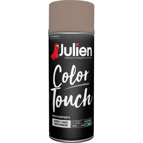 Peinture aérosol Color Touch multi-supports - Satin Taupe - 400 ml - Julien