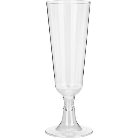 Verres à champagne en plastique transparent 150 ml, lot de 8 (1/5)