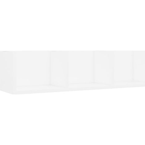 Maison Exclusive - CD-Wandregal Weiß 75x18x18 cm Holzwerkstoff