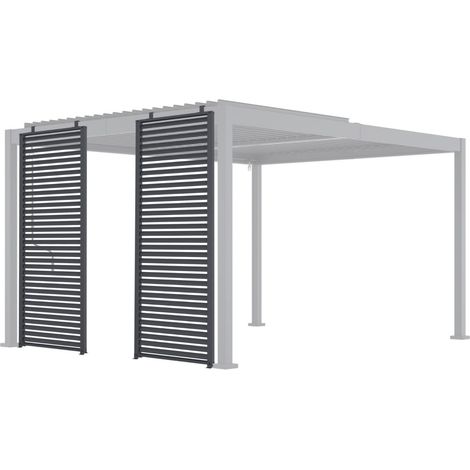 2er-Set Jalousien für Pergola Pans modulierbar anthrazitgrau (1/5)