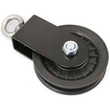 1 poulie de câble Divers accessoire de portail, 90 mm, nylon silencieux, roulement à billes acier carbone, 360°, compatible câble jusqu'à 7 mm (1/4)
