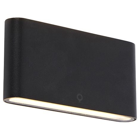 Moderne Außenwandleuchte schwarz 17,5 cm inkl. LED IP65 - Batt