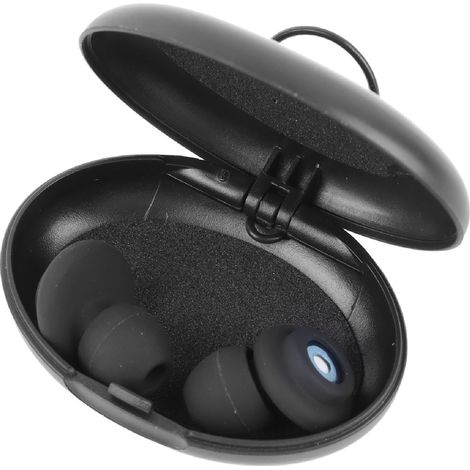 Bouchons d'oreilles antibruit en silicone silencieux et réutilisables avec étui pour écouteurs, pour dormir ou travailler