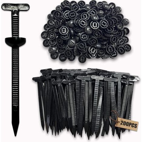 200PCS Serre Cable Nylon Universal Cable Tie Buckle Attaches Autobloquantes Universelles en Nylon Rivets en Plastique pour Réparation Automobile Fixation Rapide et Trou (1/5)