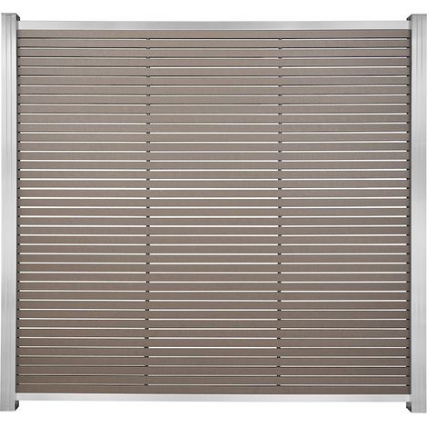 HÖRVIG-Serie BPC-Steckzaun 180 x 180 cm, SCHOKOBRAUN