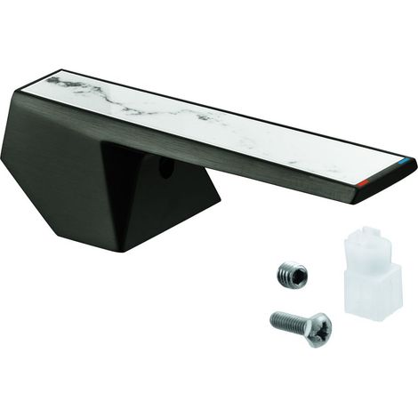 Grohe Hebel für Allure Brilliant mit Temperaturanzeige Rot/Blau, Hard Graphite gebürstet, 101390AL00 (1/2)
