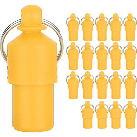 20 pièces Étiquettes Anti-Perte pour Chien Chat, Pendentif Collier avec Tube de Stockage pour Adresse et Nom (Orange) (1/5)