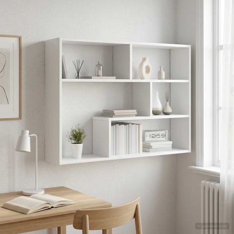 Scaffale da parete A parete Bianco 95 x 20 x 69,5 cm vidaXL (1/5)