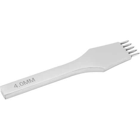 Poinçon à griffes rondes pour cuir, outil de perforation en acier pour couture et loisirs créatifs (4 mm, 5 griffes) (1/5)