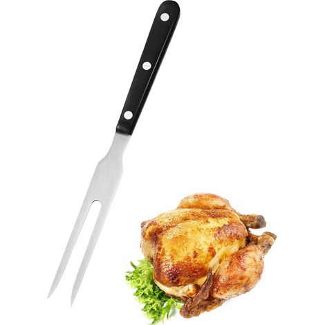 Carving Fork, Stainless Steel Meat Fork, Serving Chef Forks, with Long Handle, for Pork, Chicken, Beef, Barbecue (1/5)