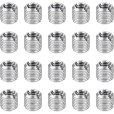 Adaptateurs Filetés en Acier Inoxydable 304 20 Pièces Manchons M12 X 1,25 Mâle Vers M8 X 1,25 Femelle Réducteurs Fendus pour Moto