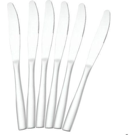 Couteaux de Table - CHEFFINGER - 23cm - Acier Inoxydable - Lot de 6 - Résistants à la Corrosion