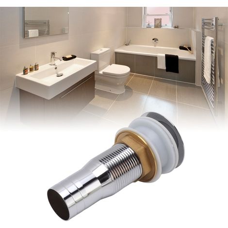 [Tuyau de Drainage de Sink de Salle de Bains] Modèle Flip-Top Anti-Blocage Tuyau de Drainage de Vanité Court en Acier Inoxydable Polié (1/5)