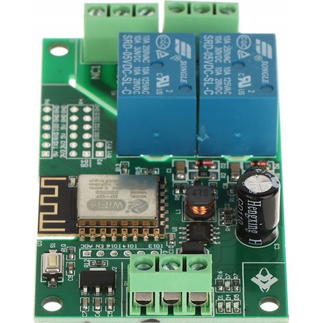 Relaismodul esp12-2r-d8 no-name WLAN 2 Relais 47x78 mm (1/3)