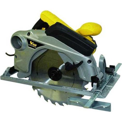VIGOR VSC-185 Sega Circolare Portatile 1500W 5500RPM Lama Ø185mm