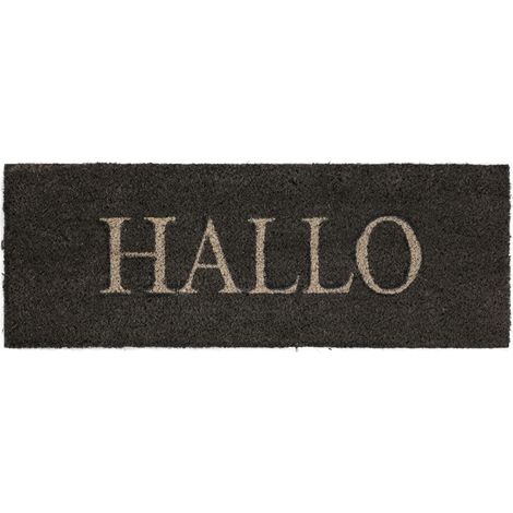Andiamo Fußmatte Hallo Kokos grau, 26 x 75 cm Matten Fußmatten Schmutzmatte