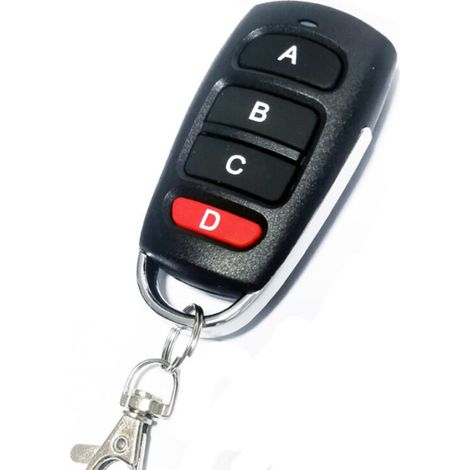 1Pcs Telecommande Portail Universelle, Duplicateur Multicode à 4 Boutons 433 Mhz, Telecommande Garage Bip Portail Universelle pour Porte Électrique pour Porte de Garage