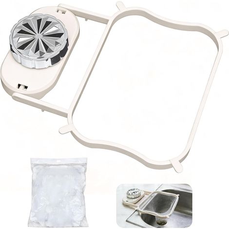 Passoire Évier Cuisine avec Ventouse, Panier De Vidange Suspendu Filtre Évier pour Déchets Alimentaires, Égouttoir Légumes Fruits avec Filets Mailles Fines, Support Relevable Installation Facile (1/5)