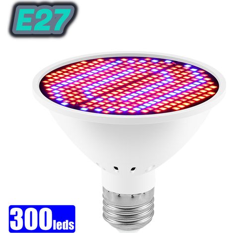 Lampada per la crescita delle piante invernali con spettro rosso e blu E27 300 perline (1/4)