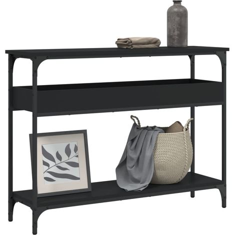 Konsolentisch mit Ablage Schwarz 100x29x75cm Holzwerkstoff (1/5)