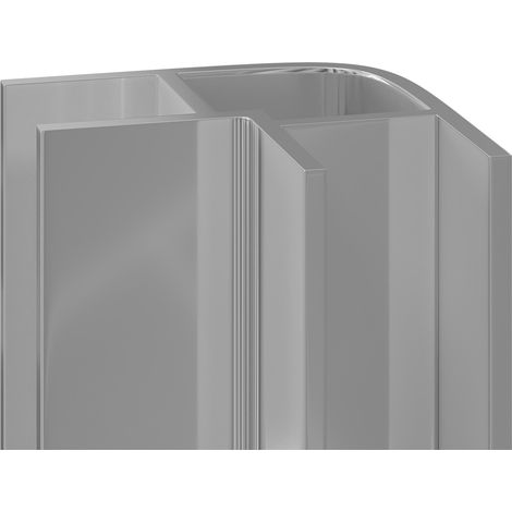 WholePanel 5mm Silver Aluminium Wall Panel External Corner Trim (1/5)