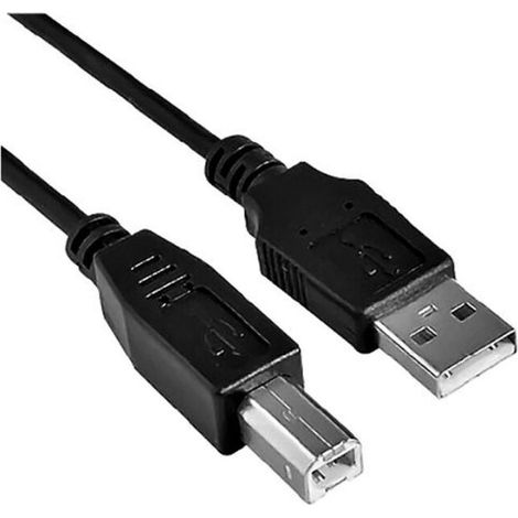 Cable USB 2.0 Impresora Nanocable 10.01.0103-BK/ USB Tipo-B Macho - USB Macho/ 1.8m/ Negro