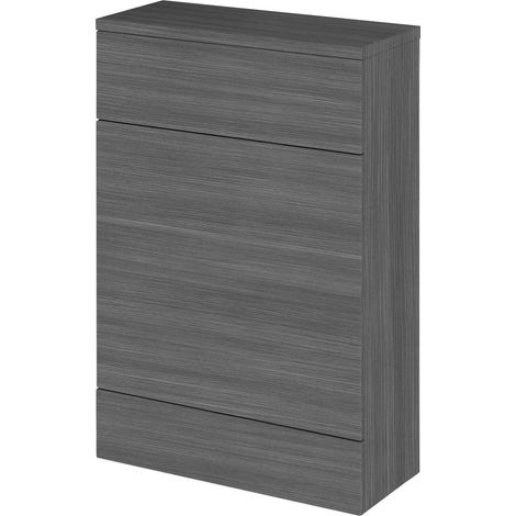 Alrewas Contemporary Floor Standing WC Unit with Coordinating Worktop, Anthracite Woodgrain, 600mm