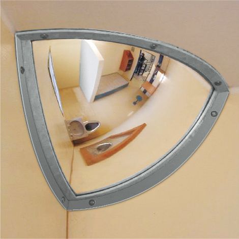 MORION Justizspiegel 250 x 250mm Edelstahl beschichtet Stahlrahmen (1/2)