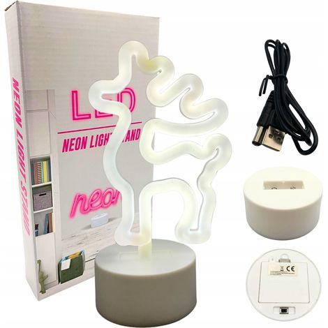 Decorazione luminosa natalizia con renna al neon e luce notturna a LED