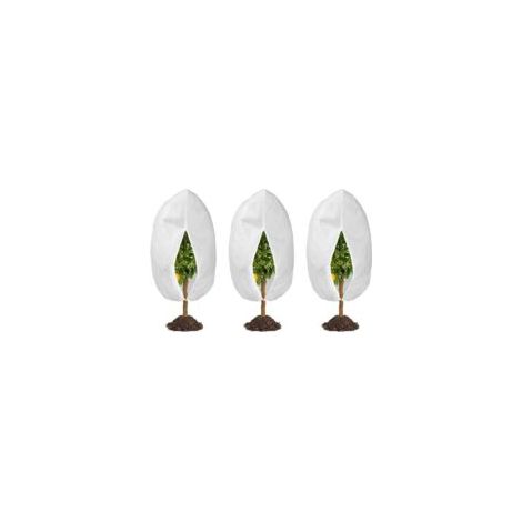 Lot de 3 protections contre le froid pour plantes avec cordon et fermeture éclair Protection pour plantes réutilisable 60x80 cm (1/5)